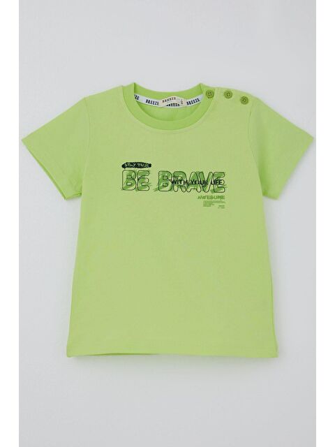 Breeze Erkek Çocuk Tişört Grafiti Baskılı Fıstık Yeşili (2-6 Yaş)
