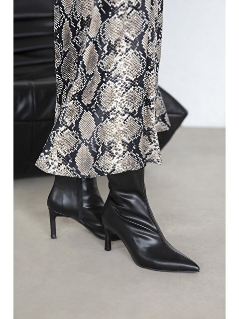 Straswans Erıca Kadın Streç Deri  Bot Siyah - S000512911-19351