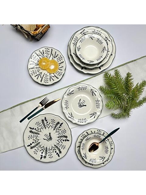 Evidea Kitchen Fragile 24 Parça Yemek Takımı - Renkli - S000391455-23173