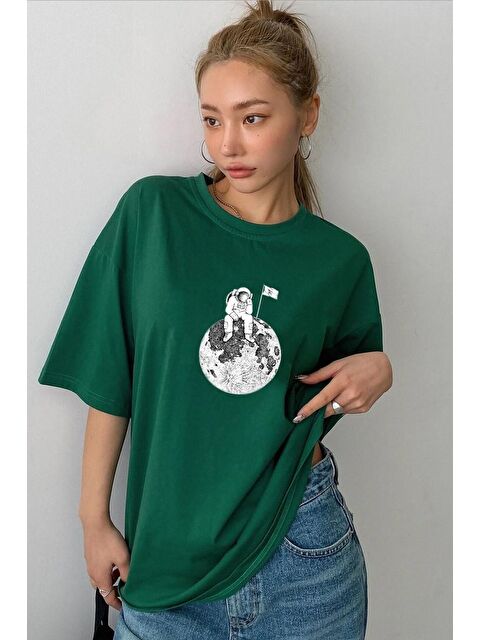 uyguntarz Unisex Astronot Baskılı T-shirt - S000242893-18194