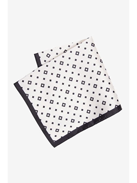 Altınyıldız Classics Erkek Beyaz-Siyah Desenli Mendil - S000404849-37246