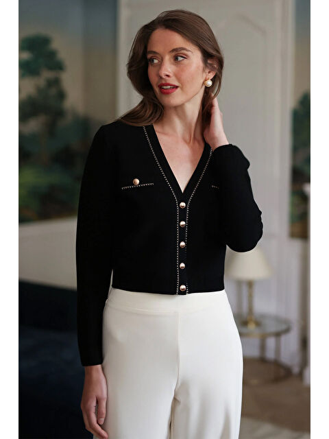 Gülseli Kadın Kısa Triko Hırka - S000289886-19351