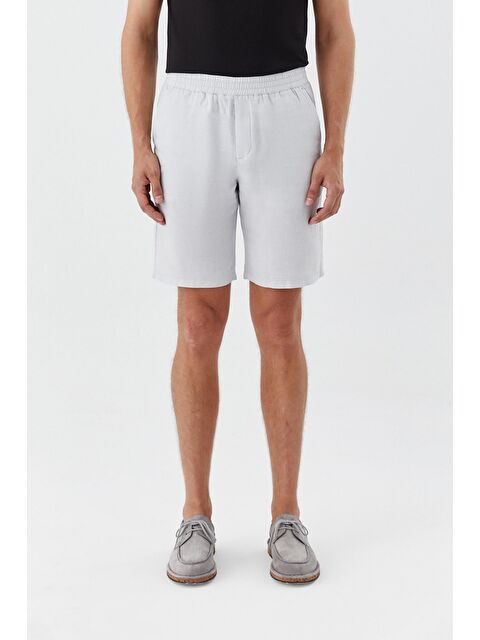 Sabri Özel Erkek Açık Gri Bermuda Şort - S000525572-20600