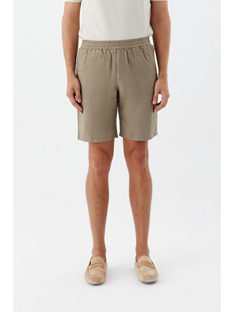 Sabri Özel Erkek Taş Rengi Bermuda Şort - S000525578-25636