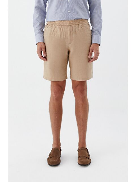 Sabri Özel Erkek Kum Rengi Bermuda Şort - S000525581-29738