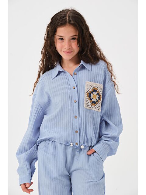 Jazzi·ee Genç Kız Çocuk Dantel Cep Detaylı Uzun Kollu Gömlek - S000315651-17234