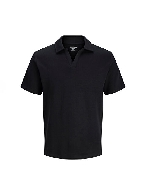 Jack & Jones Montauk Split Erkek Siyah Polo Yaka Tişört