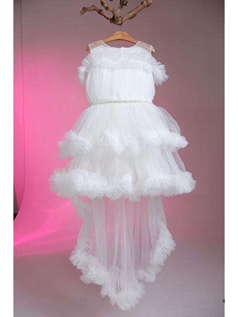 Pina Kids Kız Çocuk Kat Kat Tüllü Kuyruklu Prenses Elbise - S000516336-20063