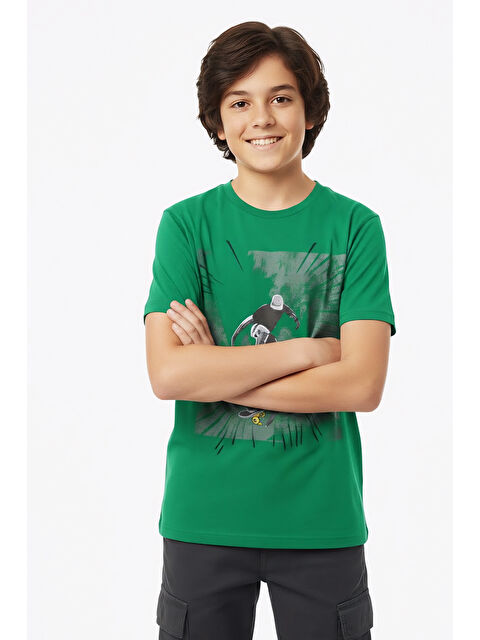 Modanino Erkek Çocuk %100 Pamuk T-Shirt-KayKay Baskılı-12-16 Yaş 12526 - S000516342-18194