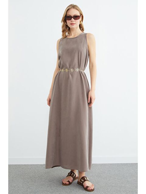 Fullamoda Fermuarlı Salaş Maxi Boy Elbise - S000508117-26429