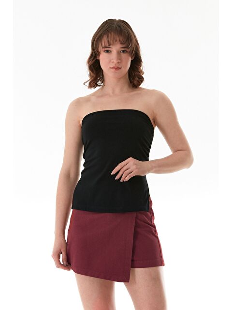 Fullamoda Basic Yanları Yırtmaçlı Straplez Büstiyer - S000481002-19351