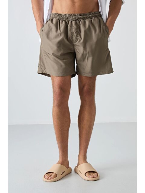 Tommylife Camel Hızlı Kuruyan Standart Fit Erkek Deniz Şortu - 81237 - S000203425-4557