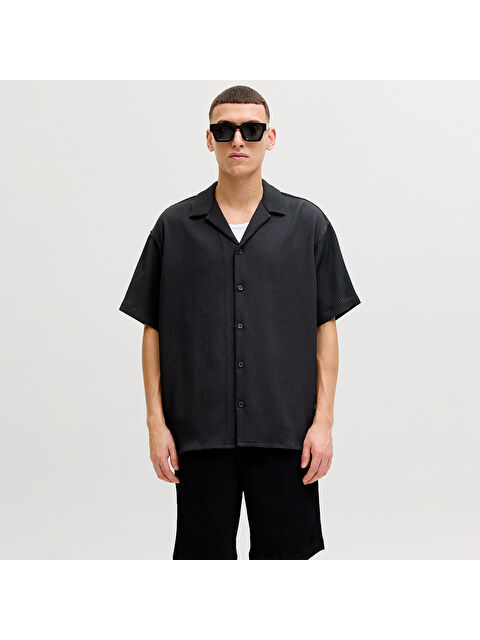 Jack & Jones Harrison Resort Erkek Siyah Polo Yaka Gömlek