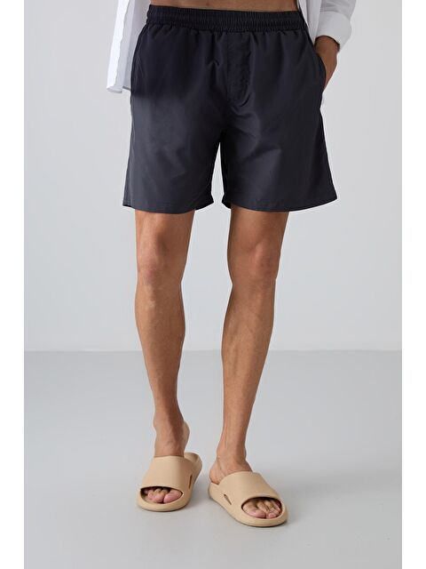 Tommylife Antrasıt Hızlı Kuruyan Standart Fit Erkek Deniz Şortu - 81237 - S000203425-29666