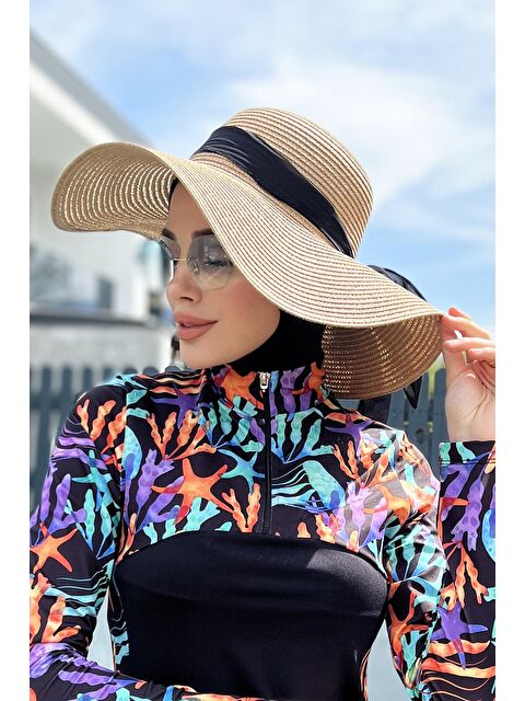 Remsa Mayo Kurdele Detaylı Hasır Şapka Camel RŞ-49 - S000163367-20472