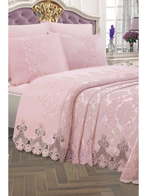 Çeyiz Diyarı Çeyizlik Gelin Seti Dubai 7 Parça Pudra - S000485508-7152