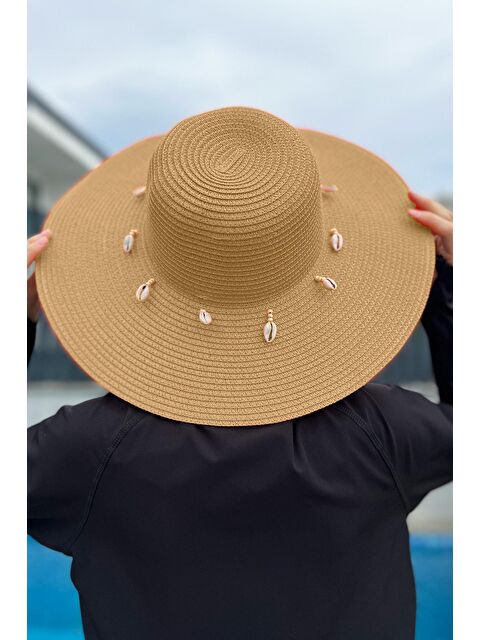 Remsa Mayo Hasır Şapka Deniz Kabuklu Camel RŞ-52 - S000163368-20472