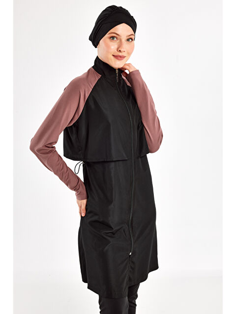 Adasea Reglan Kol Tam Kapalı Tesettür Mayo Debbıe 1405 Kiremit - S000366751-18657