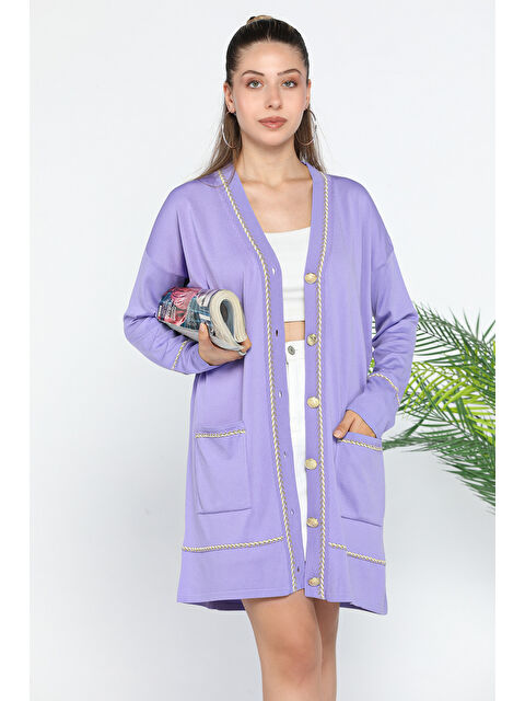 Gülseli Cepli Düğme Detaylı Triko Hırka - S000299099-17878