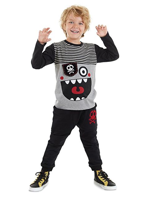 Denokids Korsan Erkek Çocuk Tişört Eşofman Altı Takım - S000057956-23173
