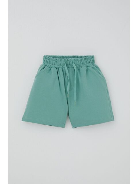 Breeze Erkek Çocuk Şort Bağcık Aksesuarlı Cepli Su Yeşili (3-7 Yaş)