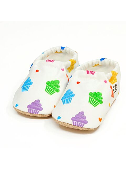 Ella Bonna Desenli Bebek Patiği, Kaydırmaz Taban, Ev Kreş Ayakkabısı Panduf - S000268409-42