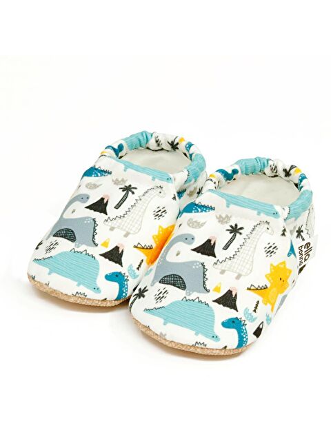 Ella Bonna Desenli Bebek Patiği, Kaydırmaz Taban, Ev Kreş Ayakkabısı Panduf - S000268409-62