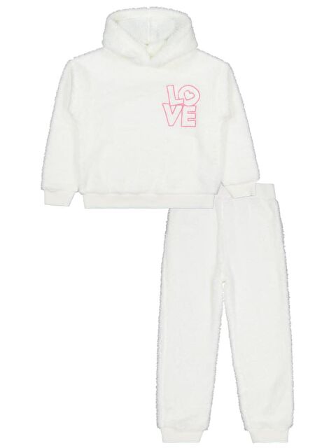 Civil Girls Love Nakışlı 6-9 Yaş Eşofman Takımı - Ekru 9-10 Yaş - S000487937-19965