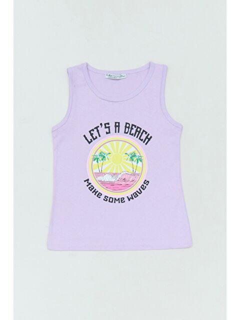 Fullamoda Baskılı Kız Çocuk Kolsuz Tişört - S000381235-17878