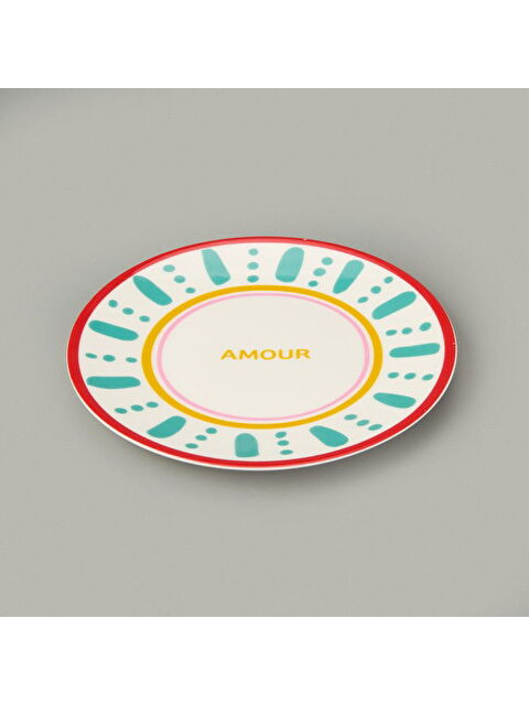 Evidea Kitchen Amour Servis Tabağı - Renkli - 25 cm - S000391502-23173