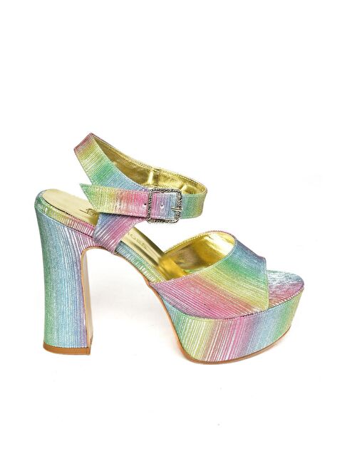 Fox Shoes S2460571 Renkli Kadın Topuklu Ayakkabı - S000169461-23173