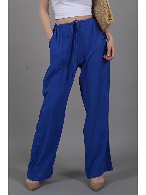 Madmext Saks Krinkıl Kumaş Basic Kadın Plaj Pantolon - S000030982-23710