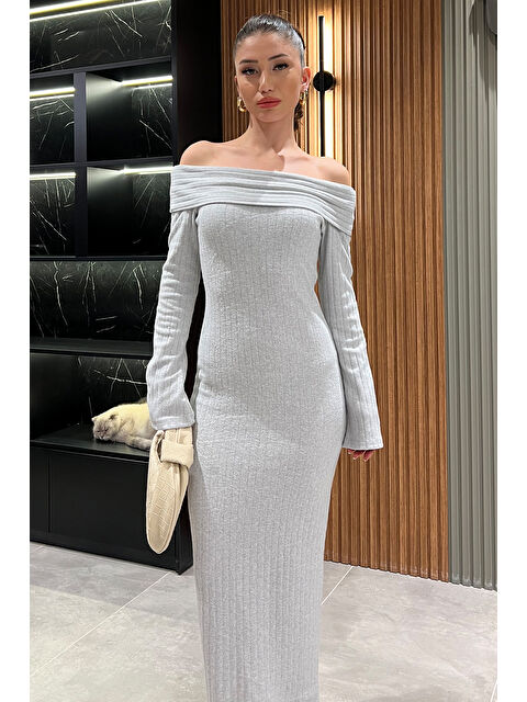 Gülseli Madonna Yaka Kadın Uzun Elbise - S000332235-20600