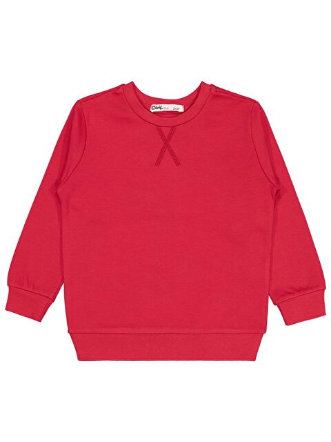 Civil Girls Düz 2-5 Yaş Sweatshirt - Kırmızı 5-6 Yaş - S000466494-20045