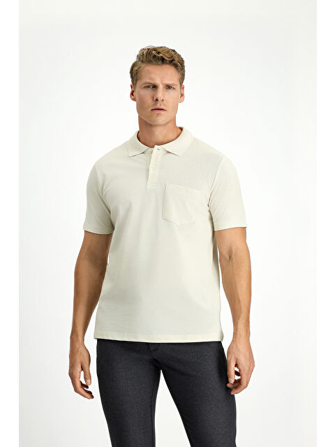 Kiğılı Polo Yaka Regular Fit Nakışlı Pamuk %100 Pamuk Tişört - S000404880-25636
