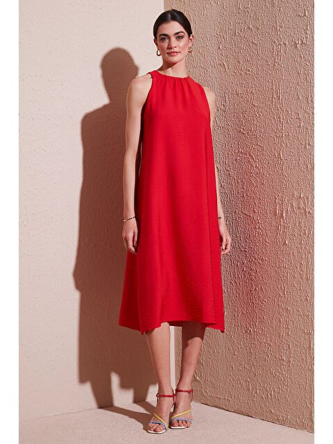 Lela Regular Fit Halter Yaka Midi Boy Kadın Elbise 67810049 - S000358163-20048