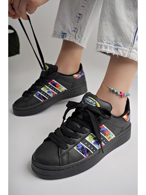 Muggo FLOWER Kadın Ortopedik Günlük Bağcıklı Yürüyüş Koşu Sneaker Spor Ayakkabı - S000244252-19351