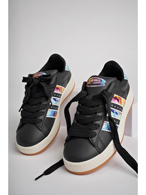 Muggo FLOWER Kadın Ortopedik Günlük Bağcıklı Yürüyüş Koşu Sneaker Spor Ayakkabı - S000244252-37424