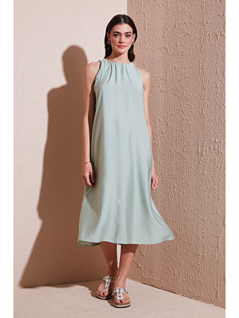 Lela Regular Fit Halter Yaka Midi Boy Kadın Elbise 67810049 - S000358163-18194