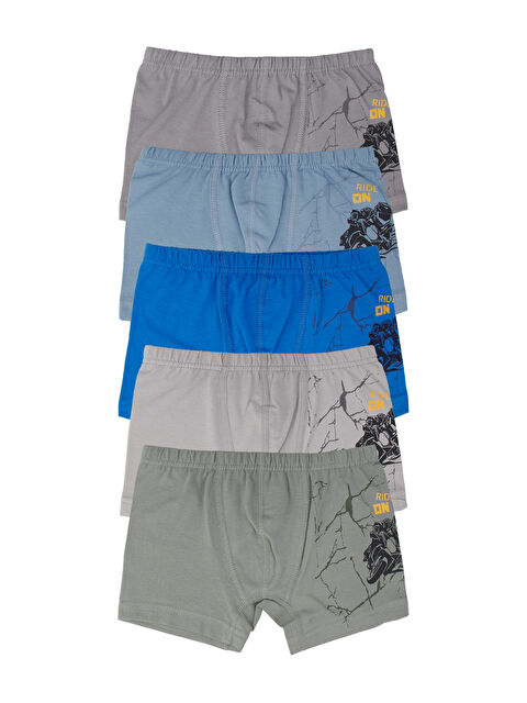 Domikids Erkek Çocuk Pamuklu Boxer 5'Li Paket - S000286305-27074