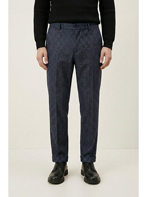 Sabri Özel Giotelli Antrasit Dokuma Kumaş Normal Bel Standart Boy Erkek Pantolon - S000525612-29666