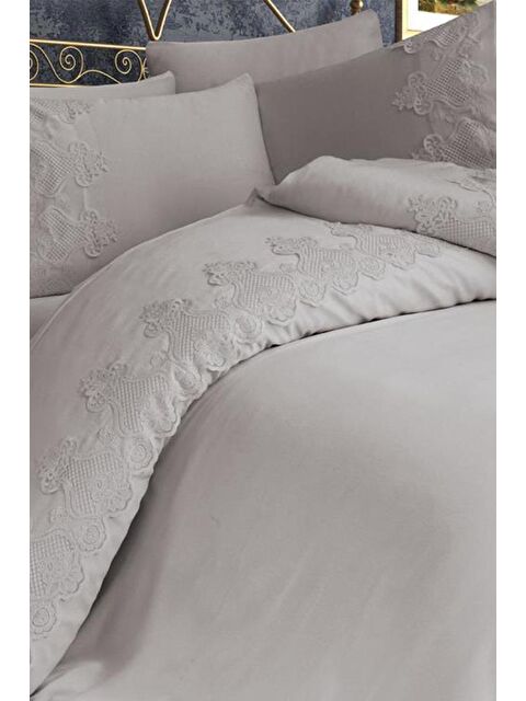 Çeyiz Diyarı Çeyizdiyarı Dubai Çift Kişilik Nevresim Takımı Gri - S000485567-23173