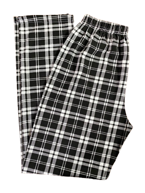 Formo Kadın Siyah Ekose Desenli Pamuklu Lastikli Rahat Pijama Altı - S000237858-19351