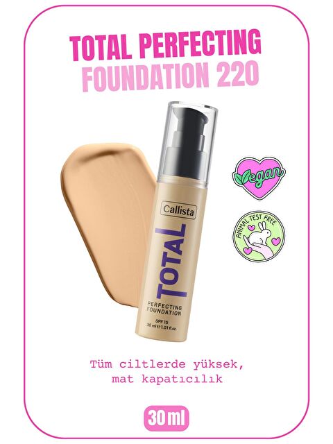 Callista Total Perfecting Fondöten 220 Açık Bej - S000197214-19927