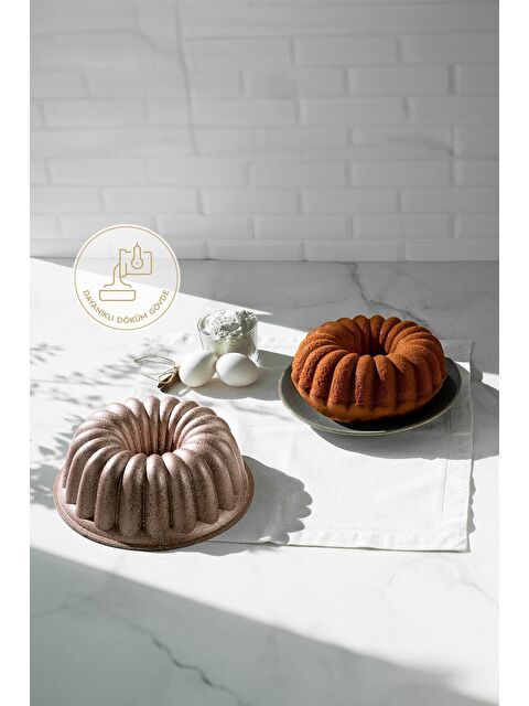 Nehir Açelya Rose Gold Döküm Kek Kalıbı 25 cm - S000505749-20076