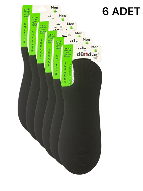 Dündar Siyah Bambu 6'lı Erkek Sneaker Çorap - S000305304-14430