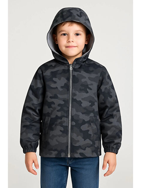 Myhanne Kamuflaj Desen Erkek Çocuk Yağmurluk 3429 - S000446242-33408