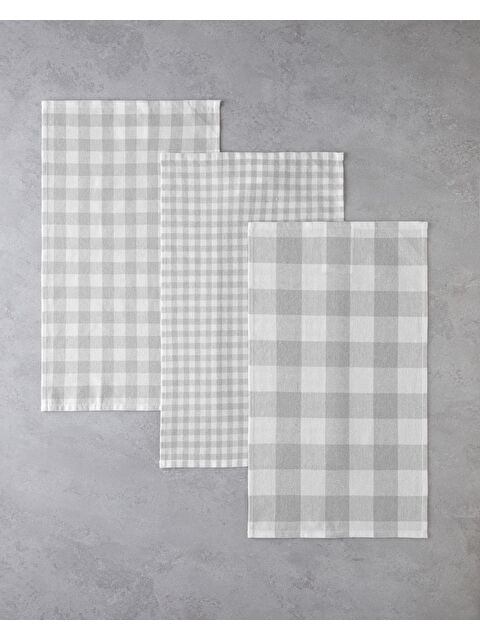 English Home Dyna Pamuk Polyester 3'lü Kurulama Bezi 30x50 cm Gri - S000505758-20600