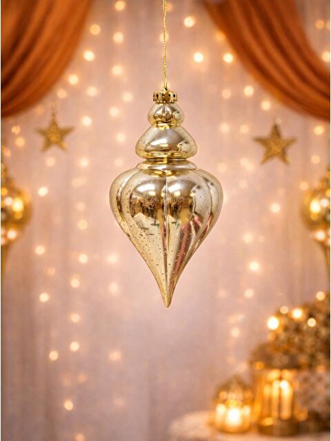 Parti Adresi Ramazan Özel Dekoratif Sarkıt Süs Eskitme Efektli Altın 24 cm - S000505767-20076