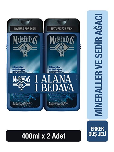Le Petit Marseillais Mineral ve Sedir Ağacı Men Duş Jeli 400 ml x2 - S000210964-10231